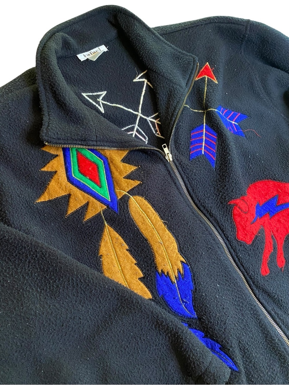 Vintage Rafael Unisex Fleece Men’s L Native American Western Boho Indie Winter
